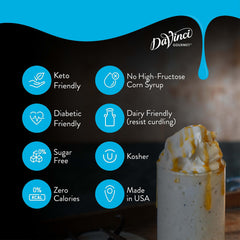 DaVinci Gourmet jarabe integrándose en cocktail sin azúcar