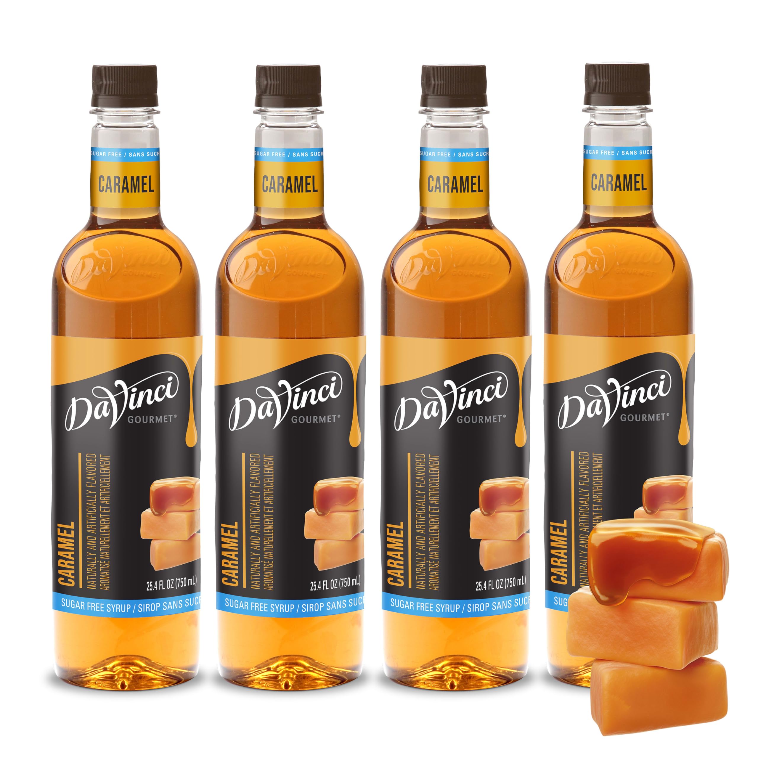 DaVinci Gourmet botella frontal mostrando etiqueta y uso fácil
