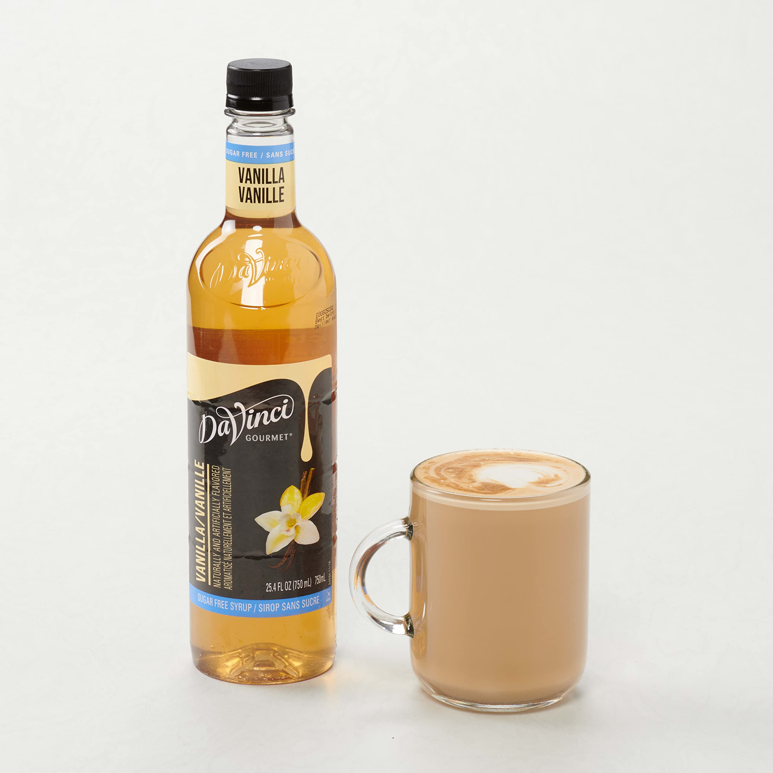 DaVinci Gourmet syrup on spoon showing texture and easy dosing benefit