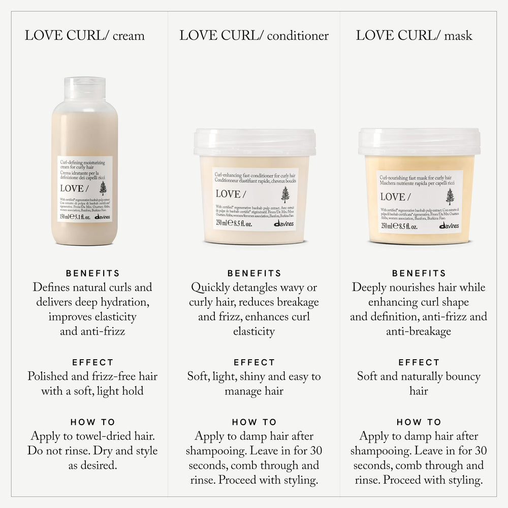 Davines aplicación del conditioner tras el lavado, rizos más manejables