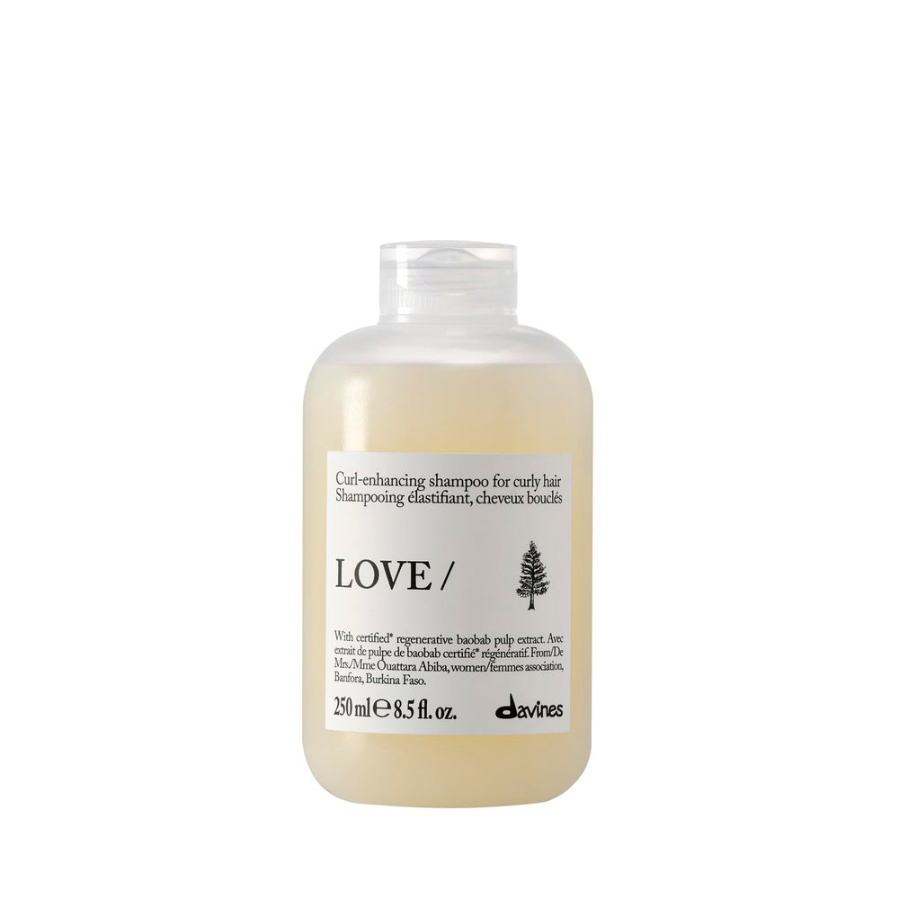 Davines botella frontal del champú con beneficio de hidratación visible