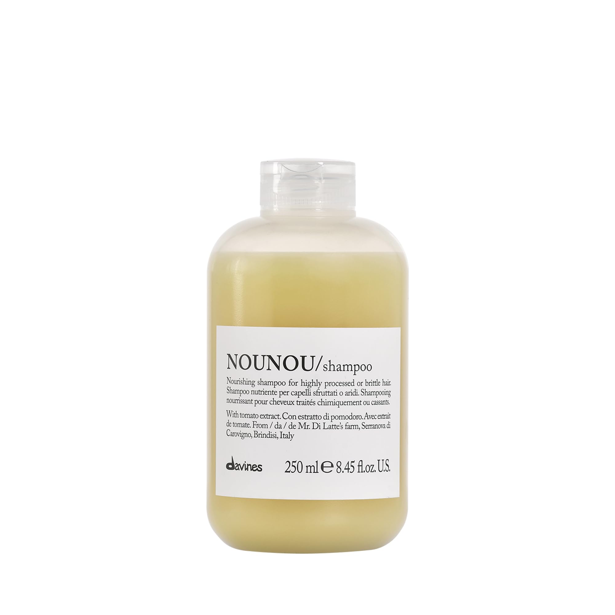 Davines NOUNOU frontal del envase mostrando la presentación y beneficio nutritivo