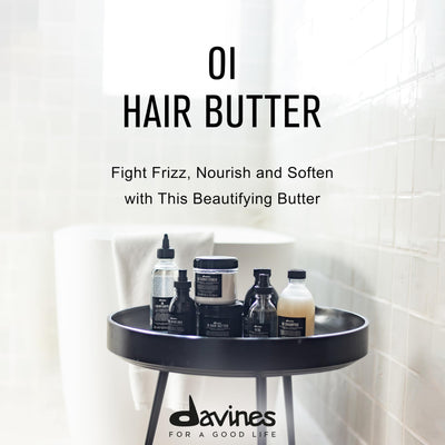 Davines open texture close-up highlighting buttery consistency and smoothness benefit