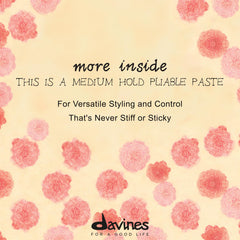 Davines paste warmed on palm ready for application providing smooth workability