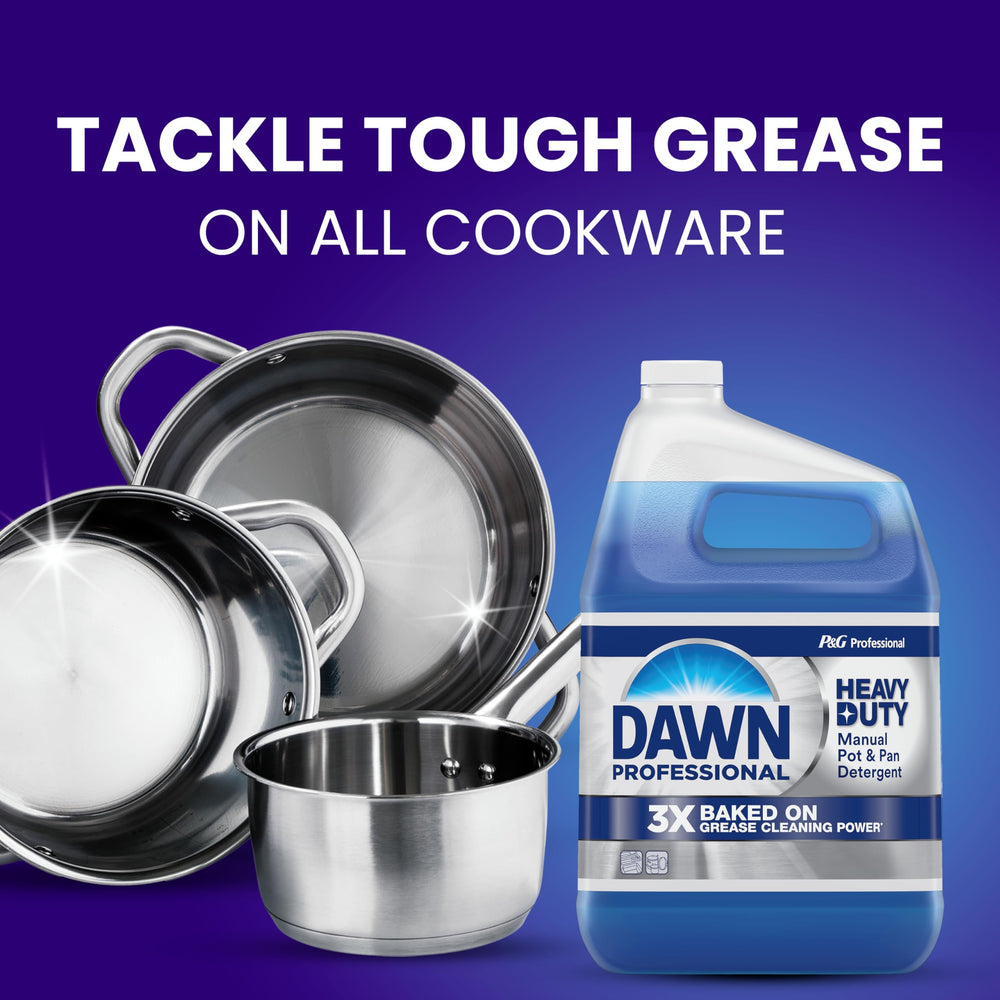 Person washing dishes with Dawn PROFESSIONAL for efficient manual cleaning and reduced scrubbing