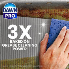 Close-up of Dawn PROFESSIONAL pouring with thick suds demonstrating fast grease-cutting action