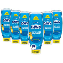 Dawn botella frontal EZ-Squeeze mostrando diseño invertido y ahorro