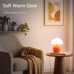Dawnwake lámpara encendida con luz cálida que crea ambiente acogedor