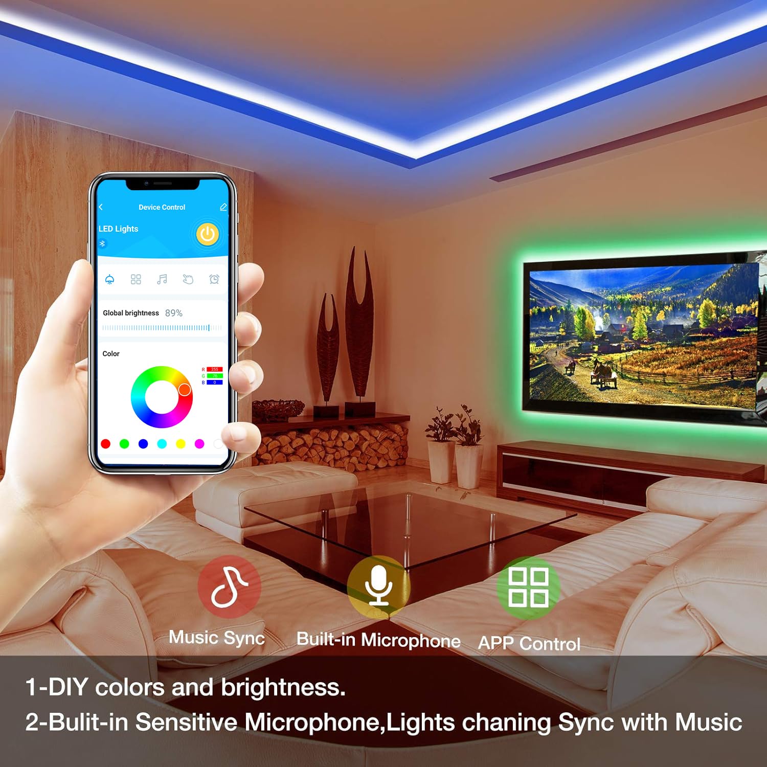DAYBETTER mando IR y app móvil mostrando control fácil y rápido