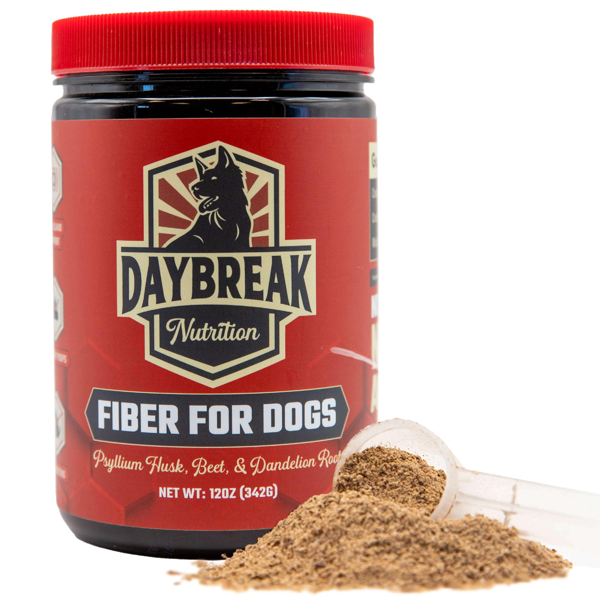 Daybreak Nutrition envase frontal mostrando el diseño y beneficios del producto