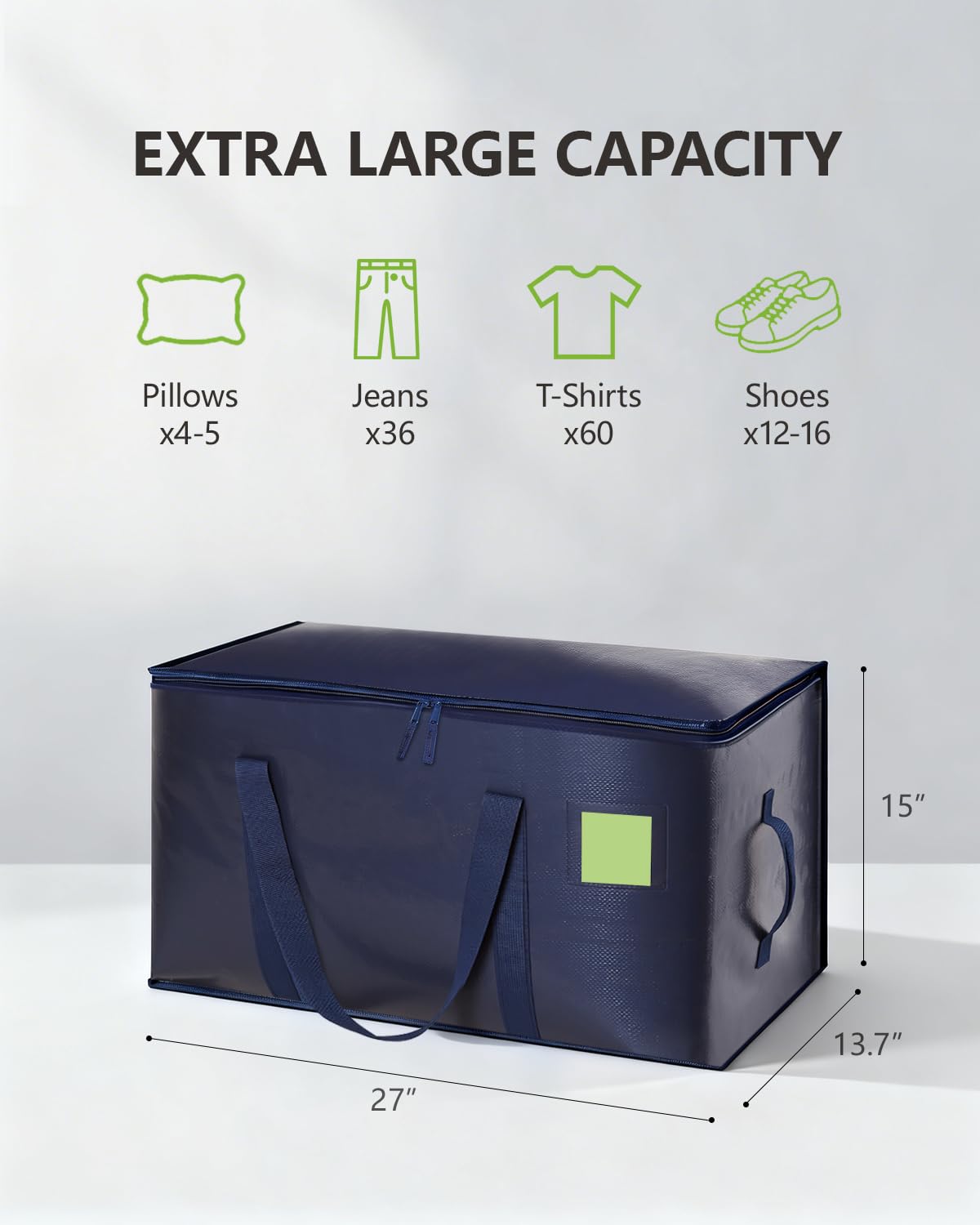 DAYSEON bolsa llena con edredón demostrando capacidad para ropa de cama