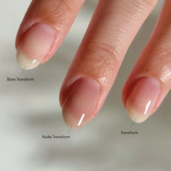 Dazzle Dry comparación antes y después muestra uñas más lisas