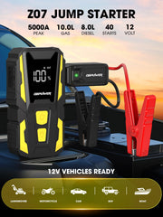 DBPOWER jumper cables and smart clamps demonstrating safe spark-proof connection benefit