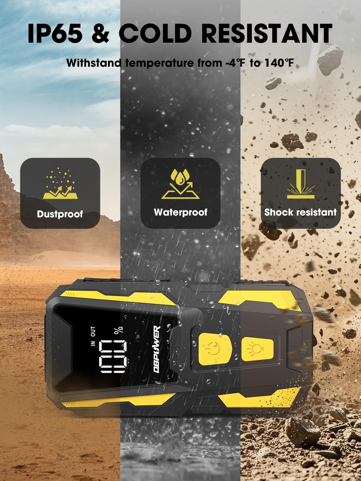 DBPOWER storage case open with contents organized for protected transport benefit