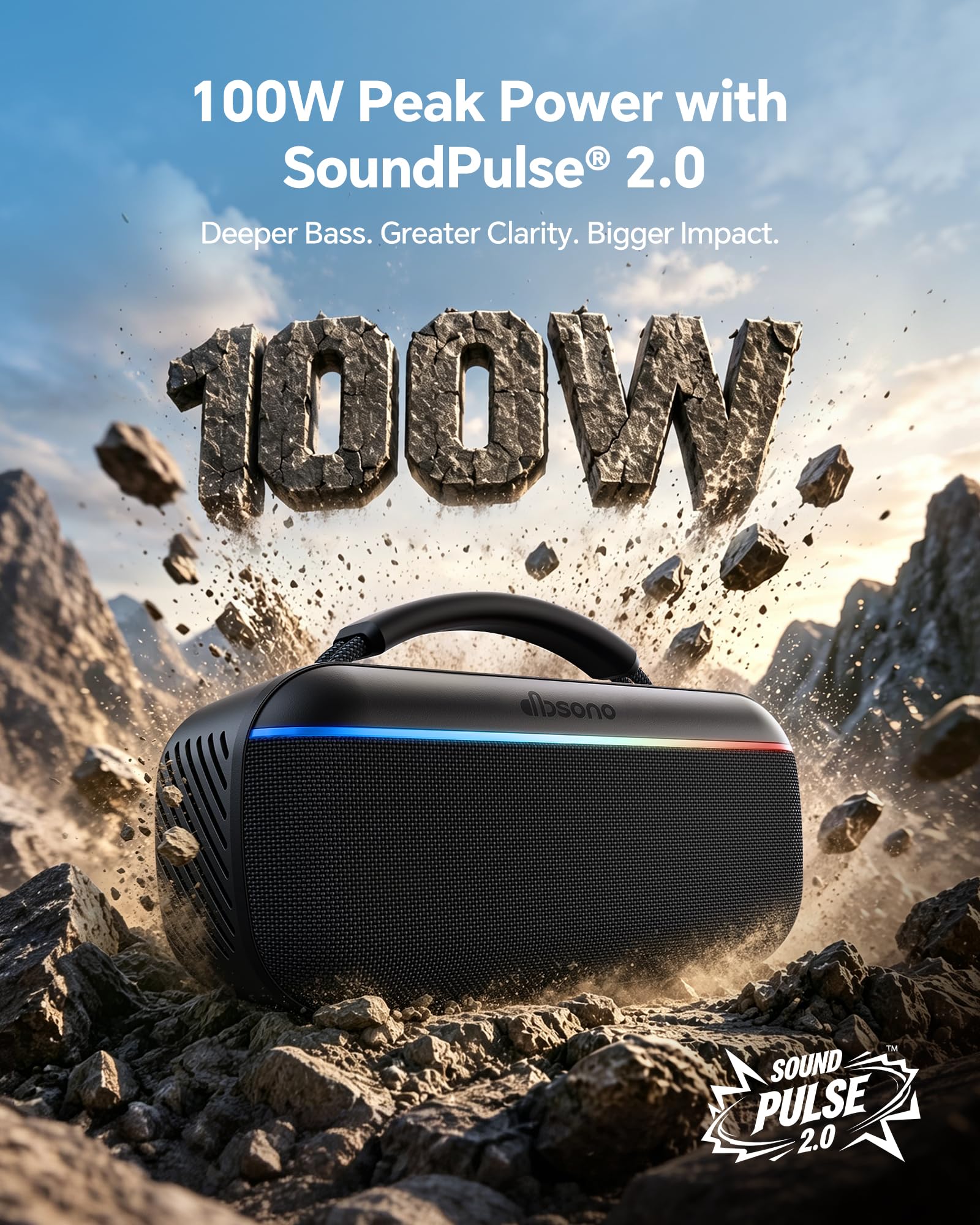 dbsono primer plano de tweeter y woofers, mejora de agudos y graves