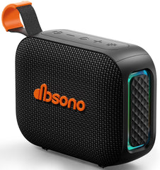 dbsono vista frontal del altavoz negro con diseño portátil y potencia sonora