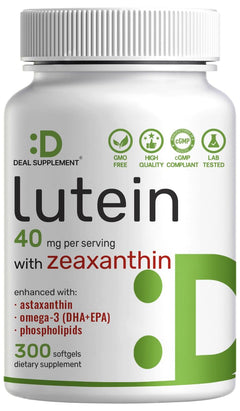 DEAL SUPPLEMENT frente del envase mostrando 300 softgels y beneficios