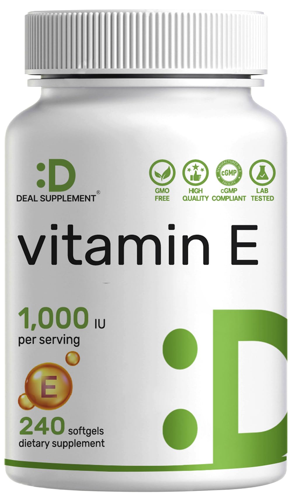 DEAL SUPPLEMENT frontal del envase mostrando etiqueta y beneficio antioxidante