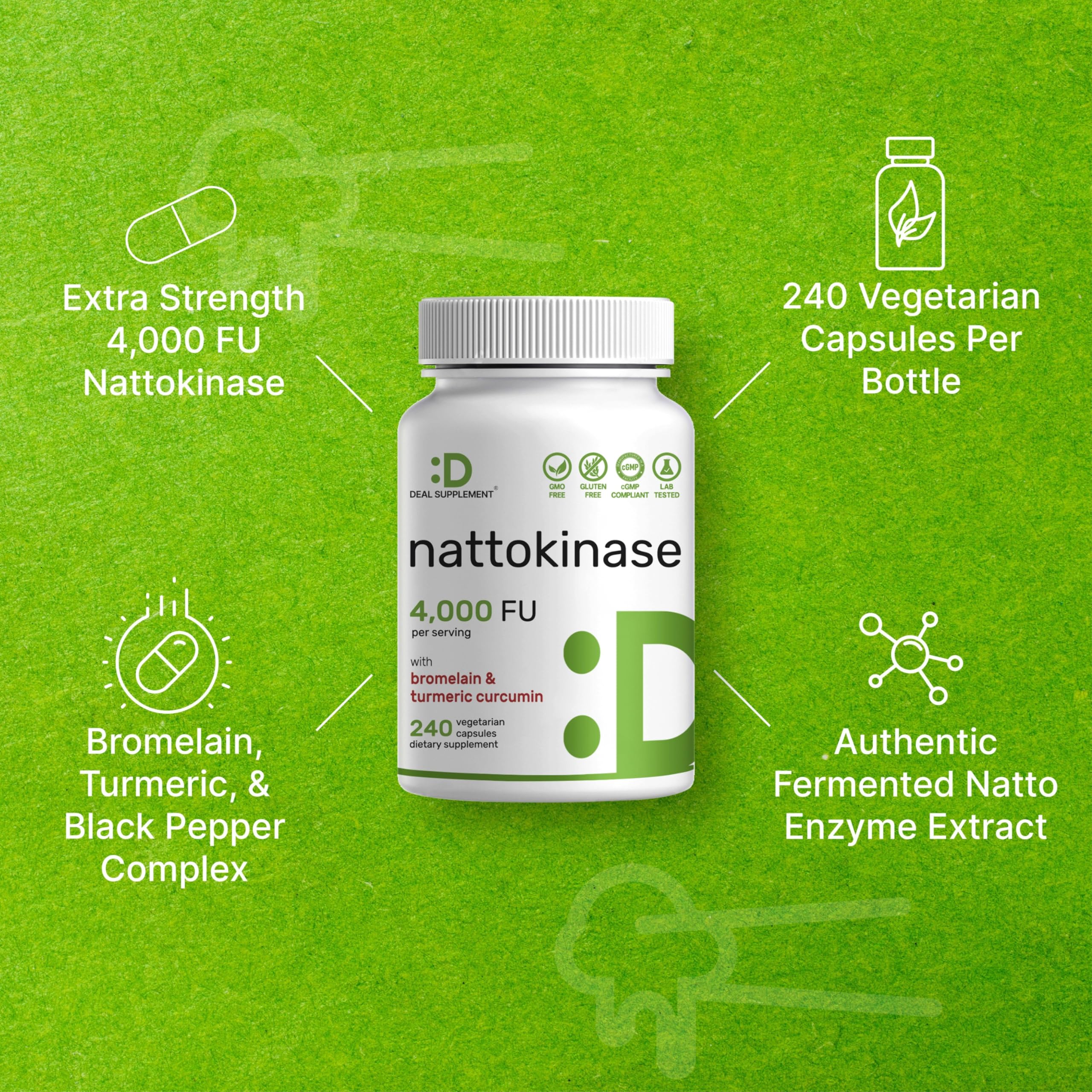 DEAL SUPPLEMENT natto y piña como ingredientes que apoyan digestión