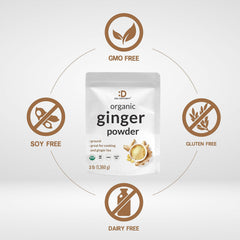 DEAL SUPPLEMENT polvo de jengibre disuelto en una taza de té para sabor natural