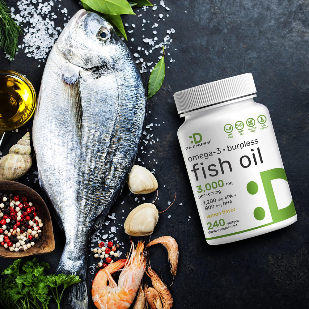 DEAL SUPPLEMENT cápsulas junto a comida sugiriendo toma con alimentos