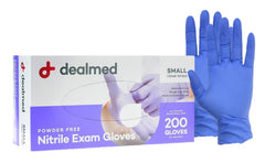 Dealmed guantes nitrilo pack frontal mostrando caja compacta y cantidad