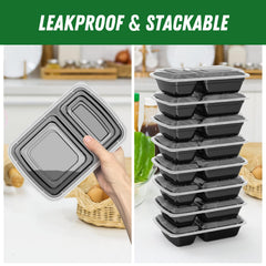 Dealusy vista superior de los 2 compartimentos que facilita separar alimentos