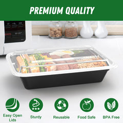 Dealusy contenedor vacío 32 oz con interior liso, ideal para porcionar comidas