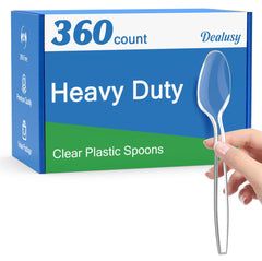 Dealusy paquete frontal de 360 cucharas transparentes, práctico para eventos