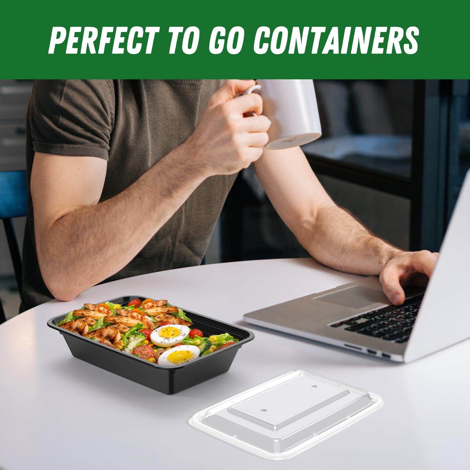 Dealusy etiqueta con capacidad 32 oz visible, facilita control de porciones