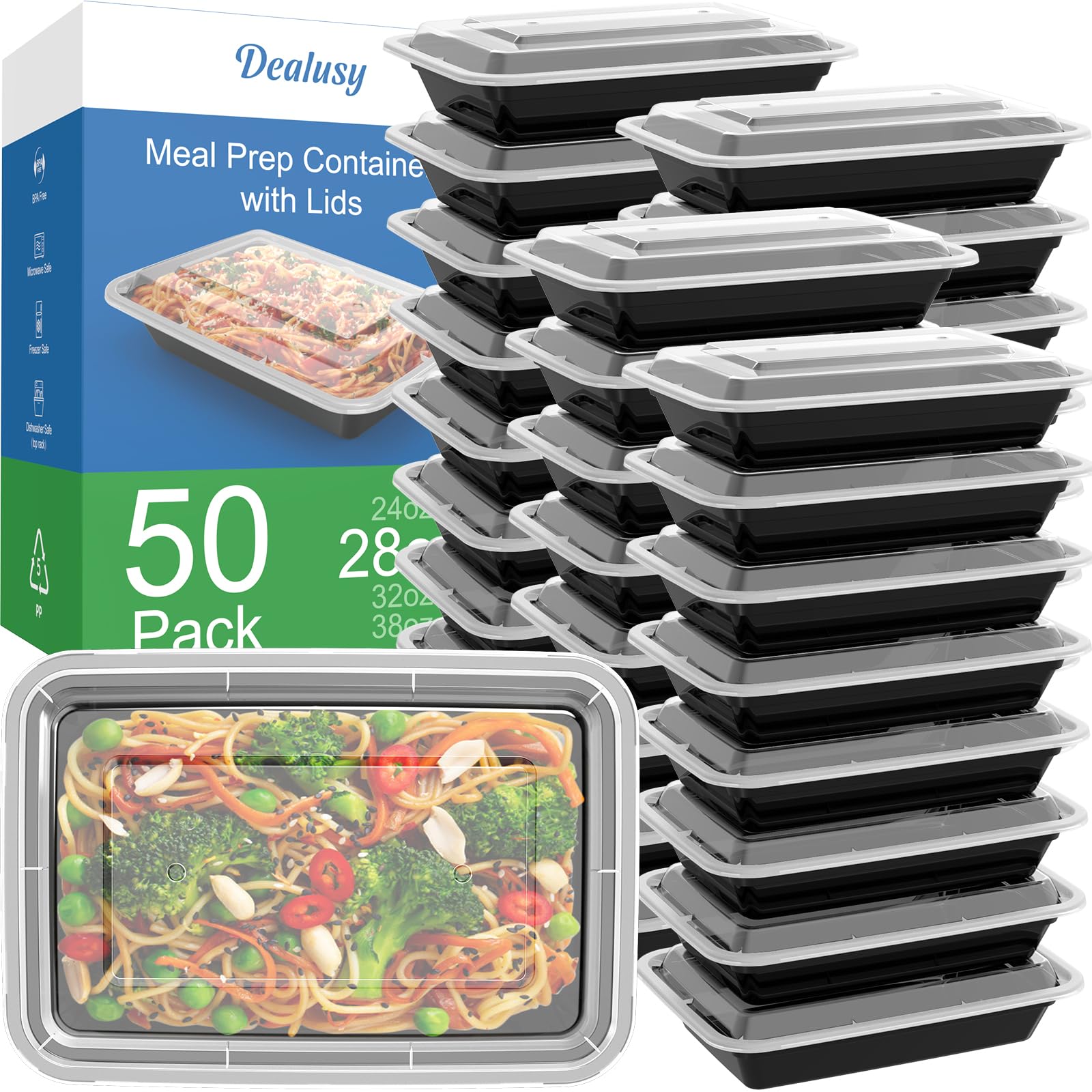 Dealusy envase frontal con tapa mostrando capacidad y sello