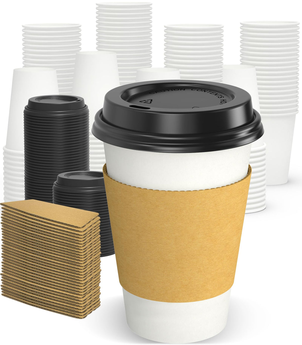 Dealusy vaso 12 oz frontal con tapa mostrando presentación y practicidad