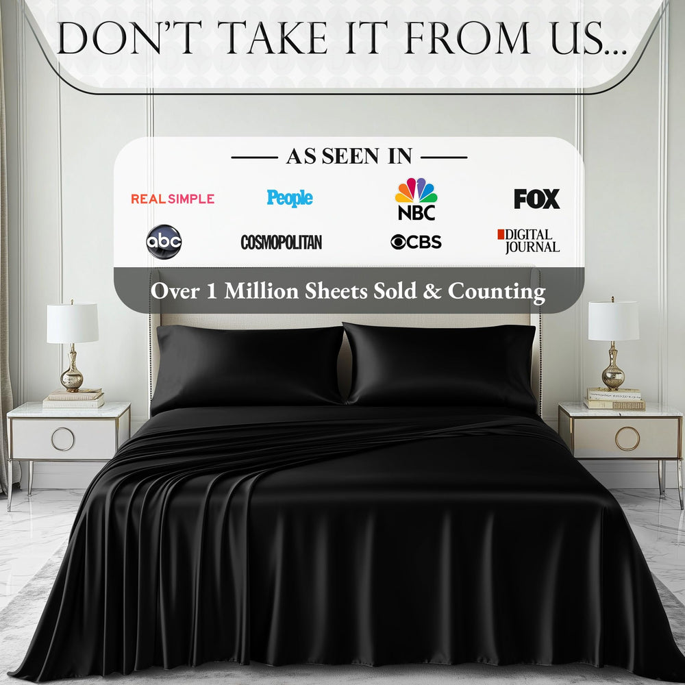 DECOLURE sheets on 15-inch mattress for scale showing deep pocket compatibility benefit