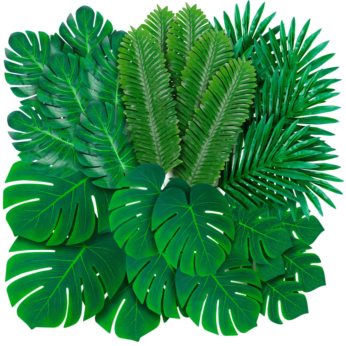 Decopom paquete frontal con 108 hojas tropicales, fácil instalación