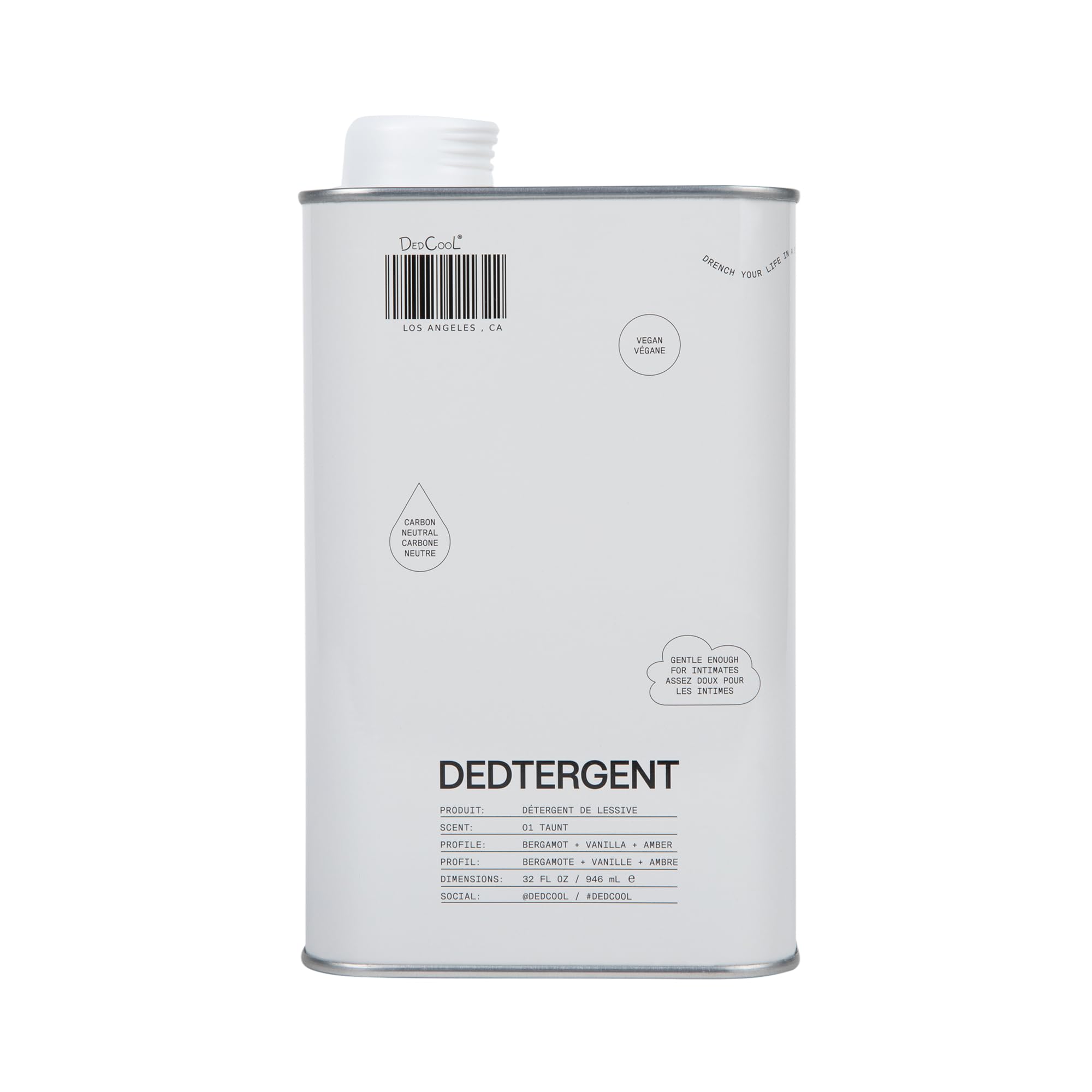 DedCool vista frontal del envase con diseño moderno y sello de fragancia Taunt
