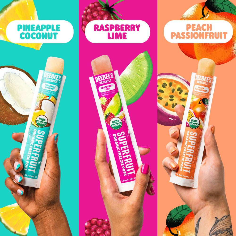 DeeBee's familia disfrutando paletas al aire libre destacando conveniencia