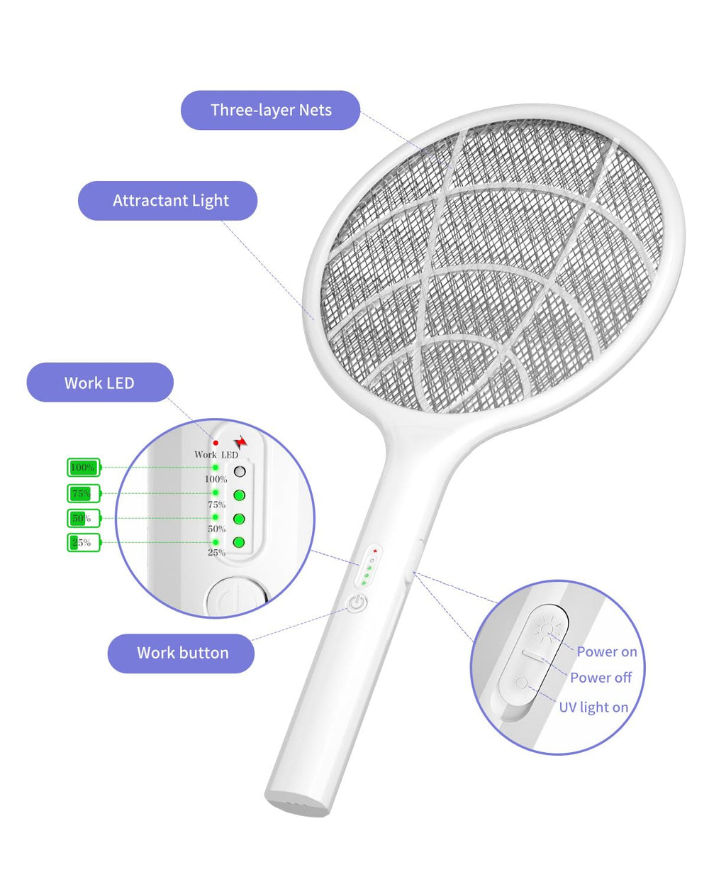 DEEZEE handheld racket in use outdoors controlling pests