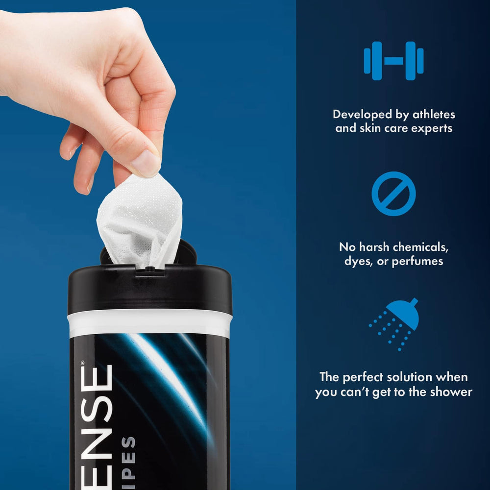 Defense Soap toallita en uso tras entrenamiento neutralizando olores