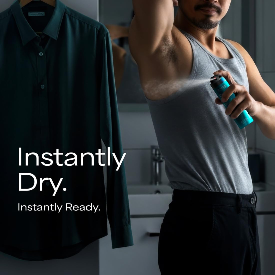 Degree producto en entorno de baño evocando sensación de ducha y frescura
