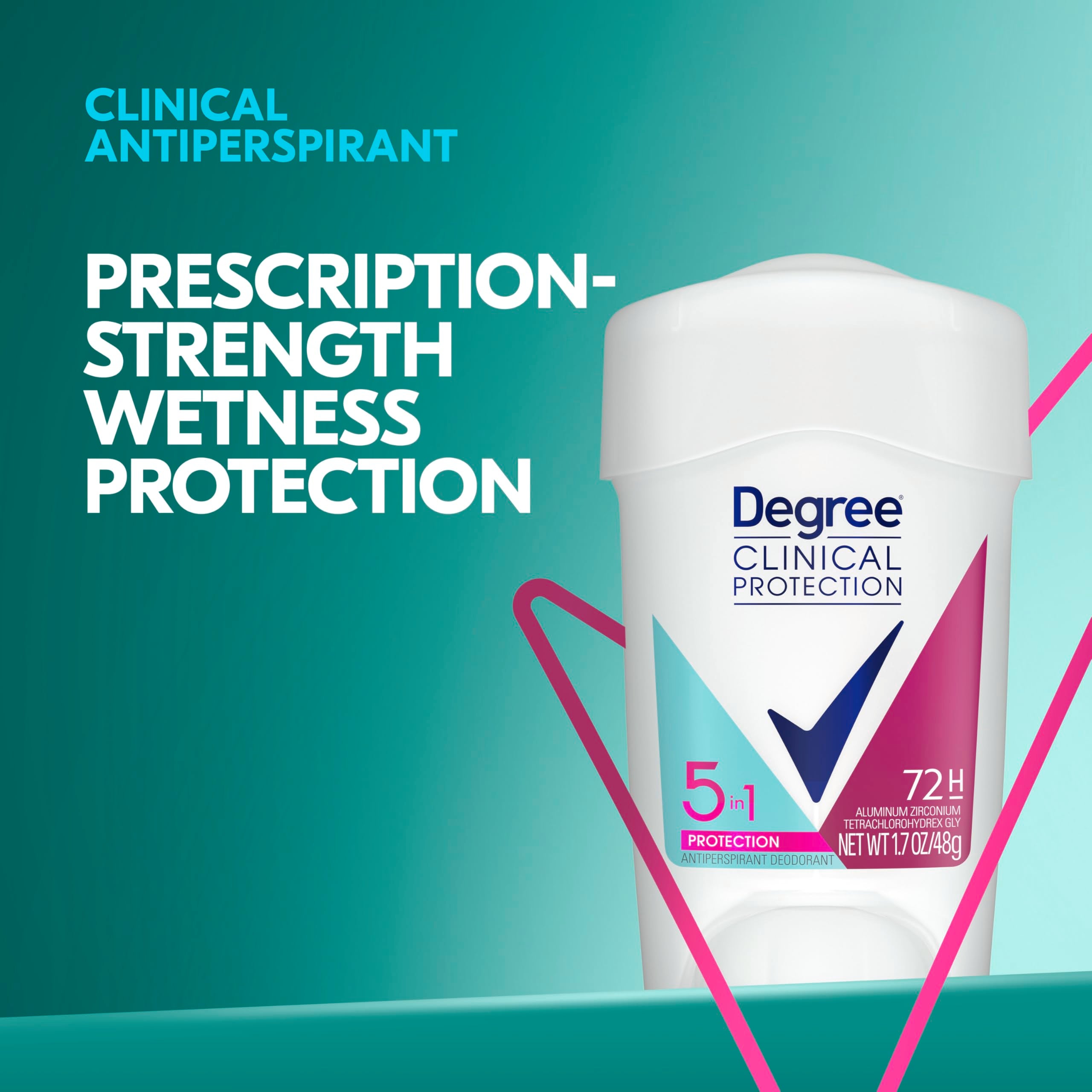 Degree Clinical persona aplicando la barra en vestidor, confianza y frescura