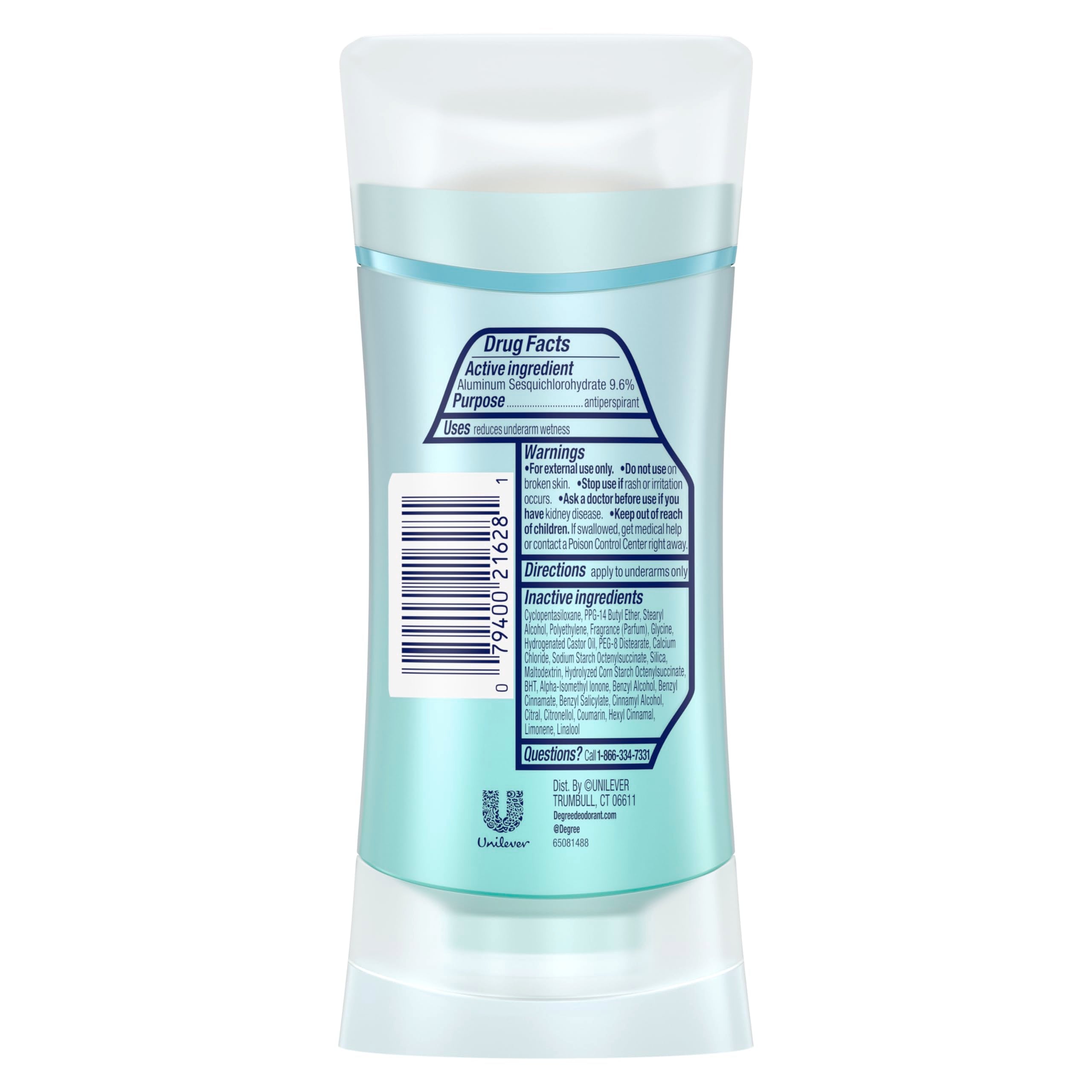 Degree Pure Clean textura de producto que muestra acabado seco y cómodo