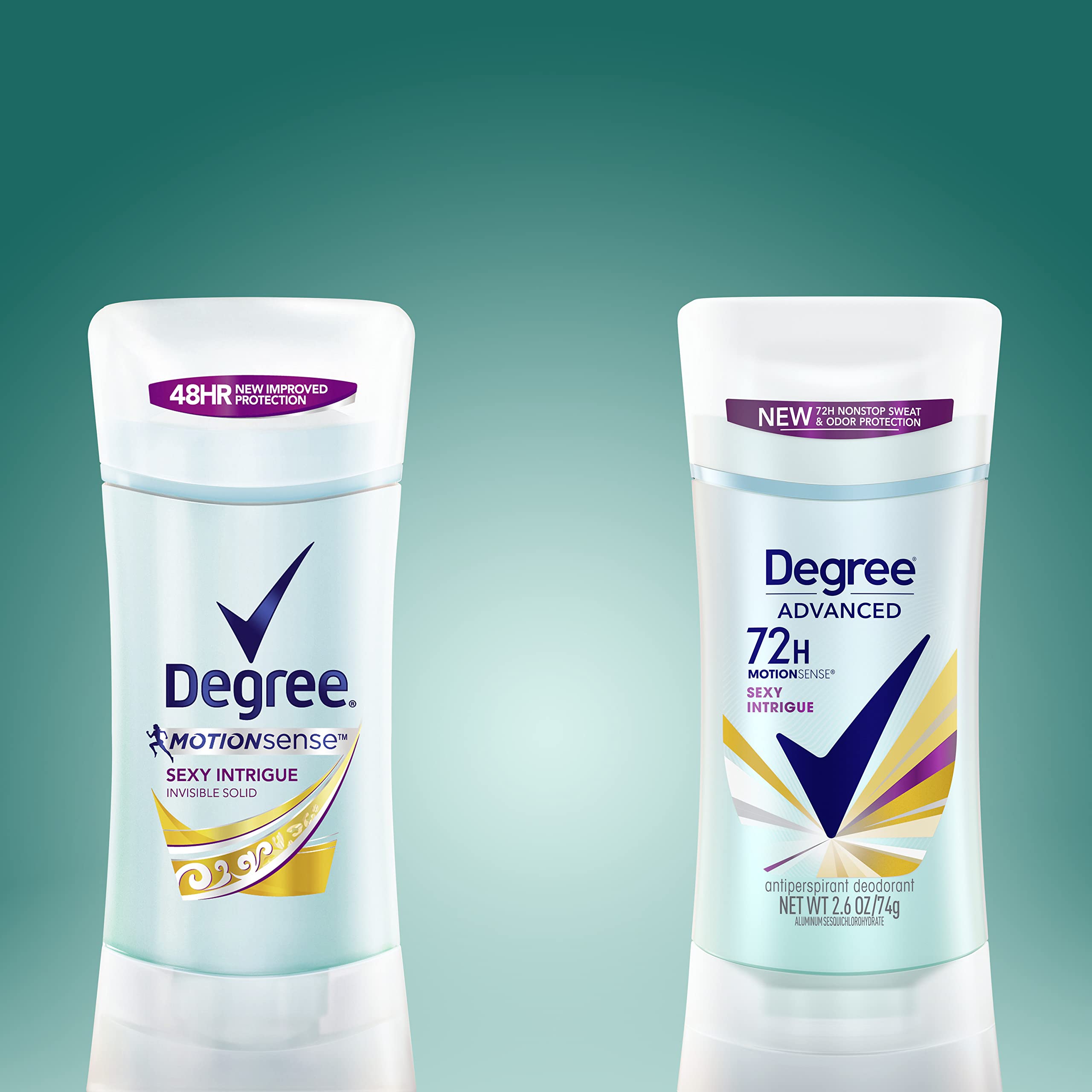 Degree Sexy Intrigue etiqueta con ingredientes y prevención visible