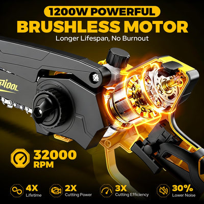 DEJUNPIOOL brushless motor close-up highlighting efficient, long-lasting performance