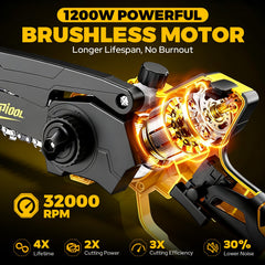 DEJUNPIOOL brushless motor close-up highlighting efficient, long-lasting performance