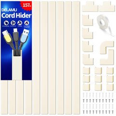 Delamu front packaging of cord cover showing length and benefits
