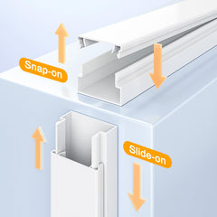 Delamu snap-on cover detail illustrating simple tool-free closure