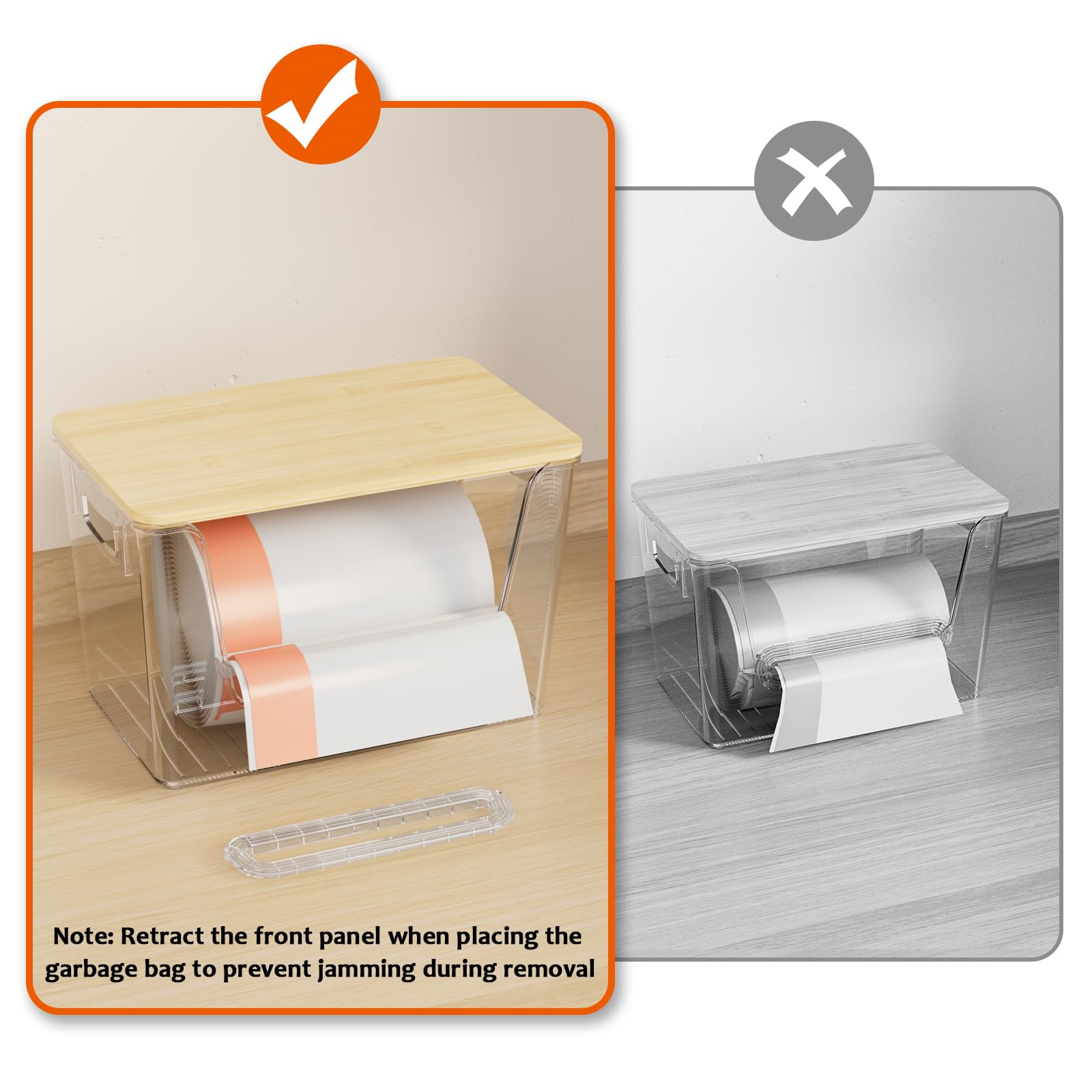 Delamu organizer bottom with non-slip pads for stable placement and no sliding benefit