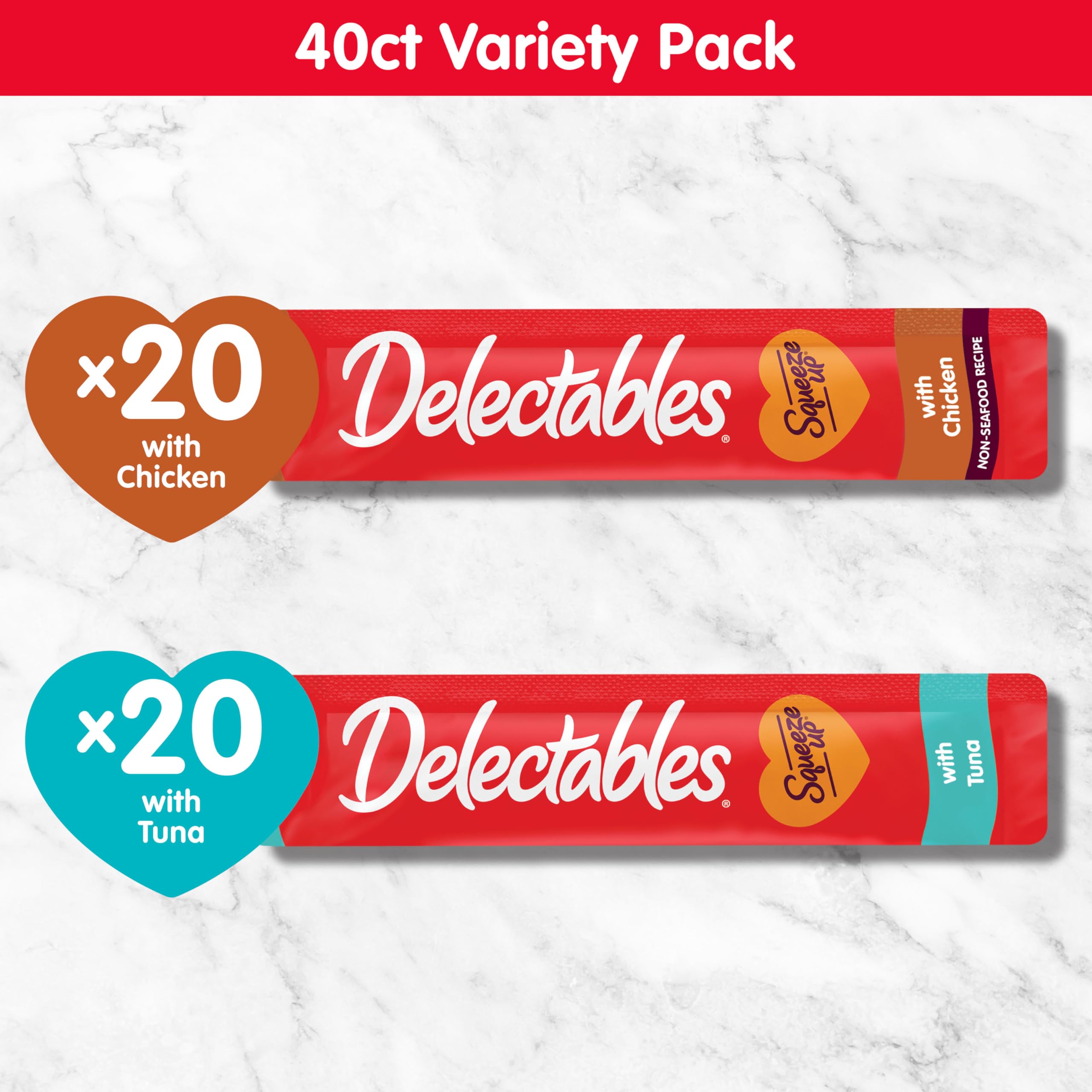 Delectables label ingredients focus highlighting grain-free and no fillers