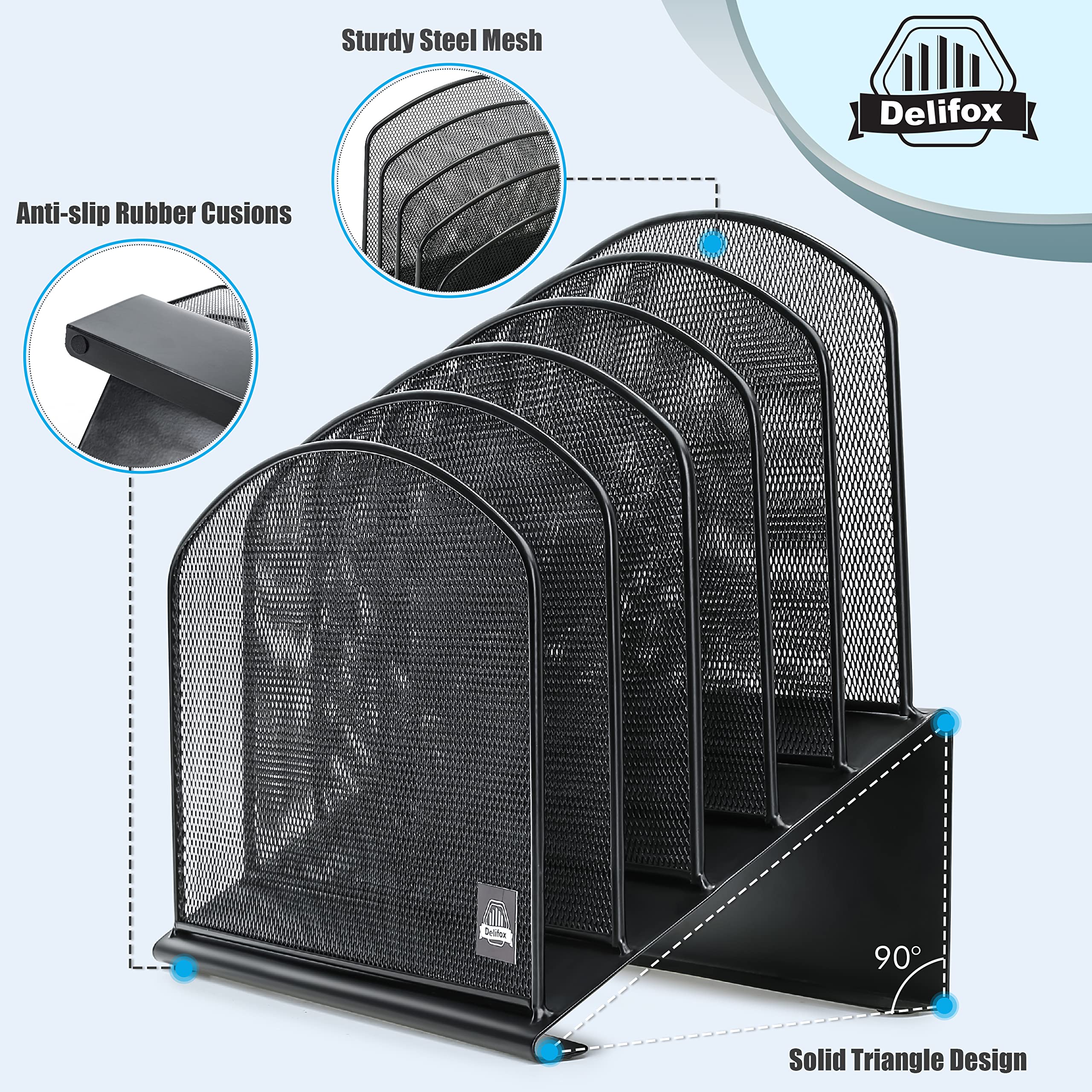 Delifox top view into compartments showing organized folders and quick retrieval