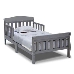 Delta Children Canton front view in grey showing safe, sturdy design